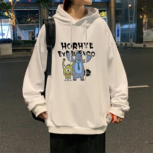 WY2048-P35 加绒款-P40 纯棉连帽卫衣男大码运动帽衫宽松薄外套男图片