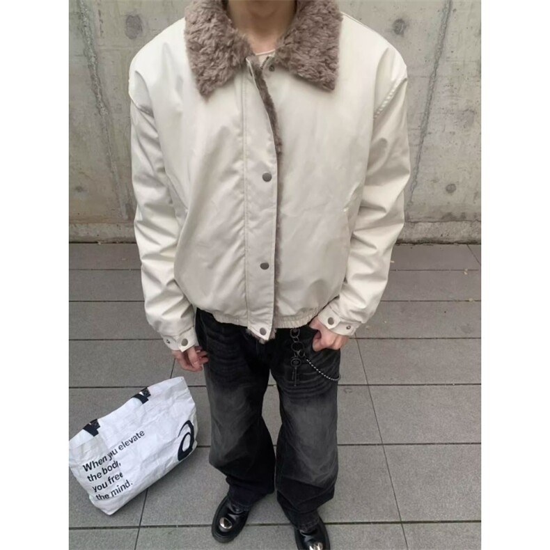 座山雕加厚棉服狼毛哈灵顿环保毛领夹克外套MY587特P96,男装夹克,星座908-1
