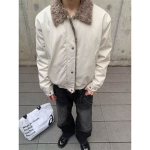座山雕加厚棉服狼毛哈灵顿环保毛领夹克外套 MY587 特P96图片
