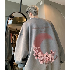 美式高街潮流男士麂皮绒情侣卫衣大码宽松港风上衣外套WH8822-P45，女装短外套，电商B295