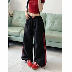 美式凉感速干防晒工装裤男女夏季潮hiphop条纹撞色休闲情侣伞兵裤，男装防晒衣，星座813-2