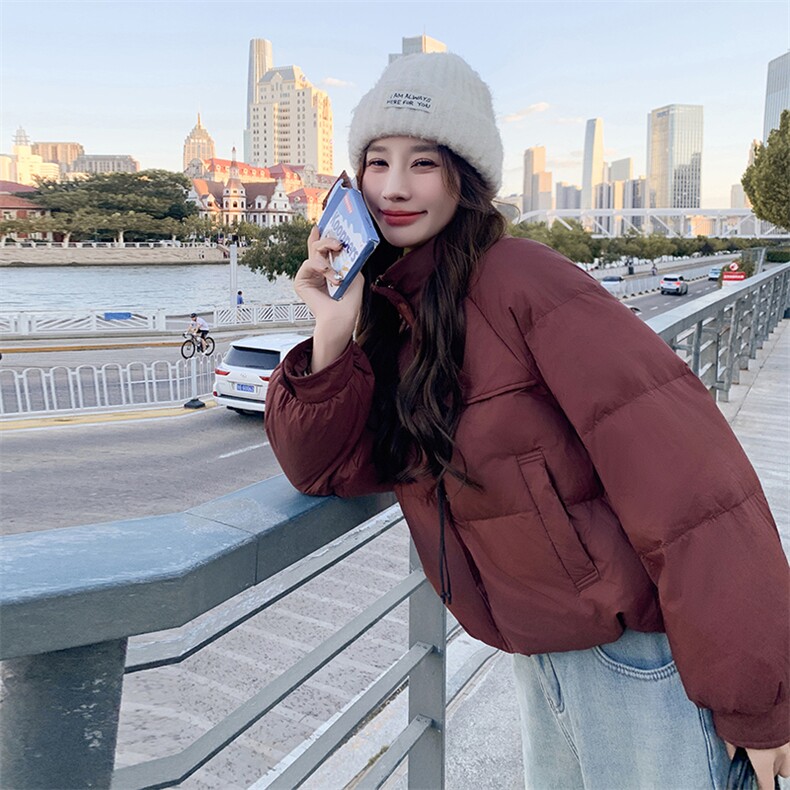 【新款现货】安可拉红立领短款小个子白鸭绒外套99816款P235K338,女装羽绒服,2C316