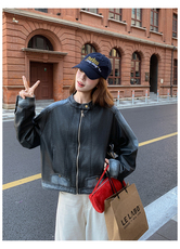 2C291时尚晕染拼接牛仔外套上衣N911-P155-K299，女装短外套，2C291