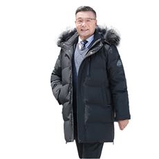 冬中老年爸爸装90%鹅绒服中长款加厚真毛领外套H817-P320538，女装短外套，星座1210A