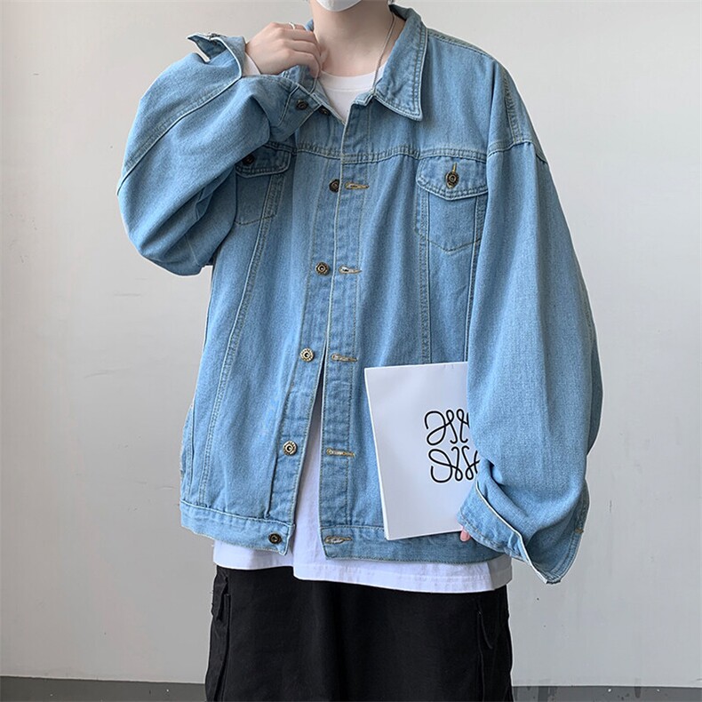 牛仔夹克男大码牛仔外套男茄克NJ77340-P60,男装夹克,电商A040