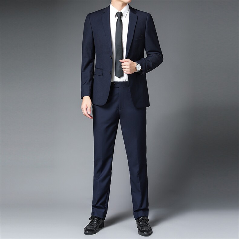 男装中青年纯色上衣潮2023新款春季西服男士外套上衣套装,男装西服套装,电商B212（原钱塘6029）