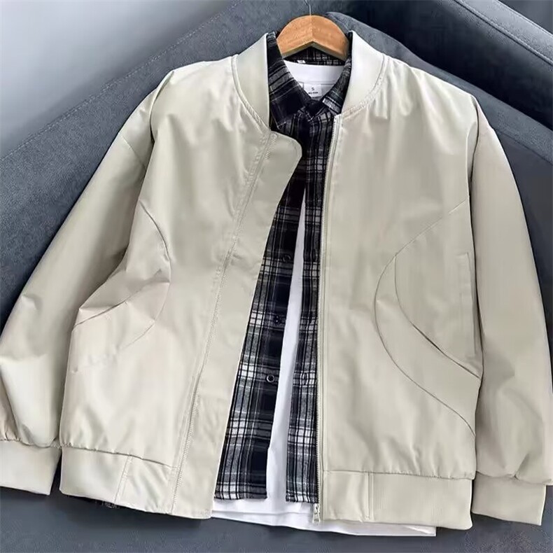 2402-P36 美式休闲痞帅棒球服夹克情侣春秋季潮牌图片