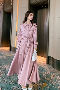 现货工装连衣裙女春新品chic复古气质中长裙18806P120严控168图片