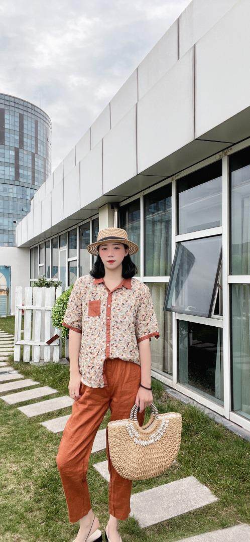 纯苎连衣裙小衫裤子裙子衬衣 时尚风 风淑女风休闲风，女装连衣裙，川哲