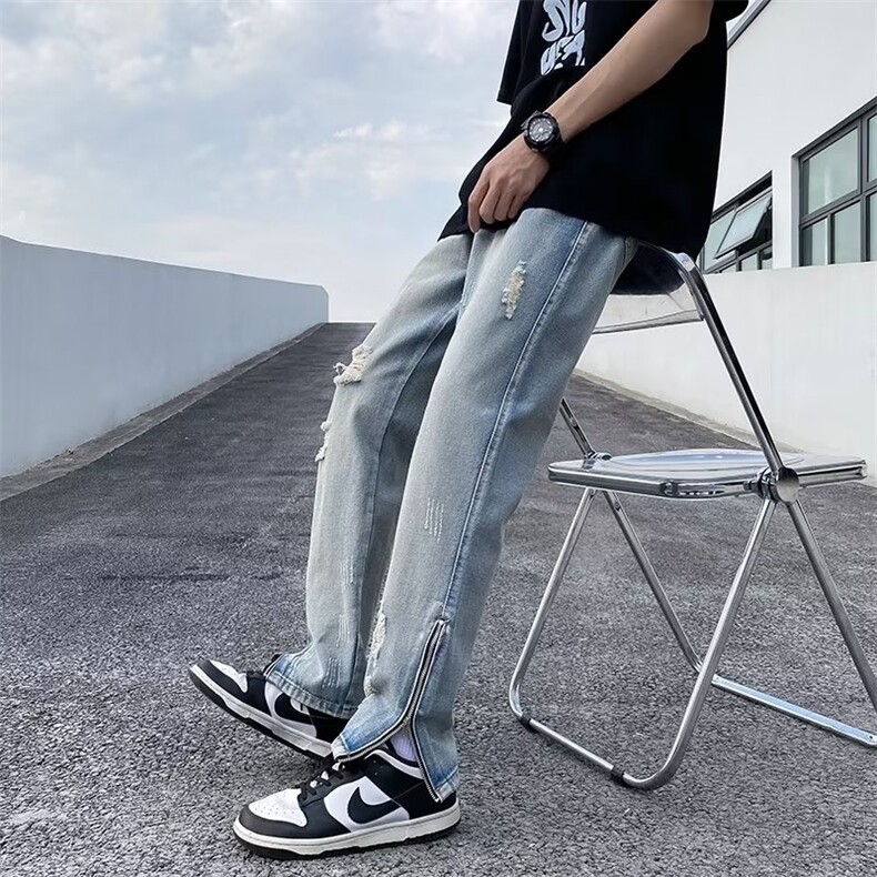 美式牛仔裤男春秋新款休闲直筒裤k700P40,男装牛仔裤,星座1116-2