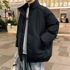 现货冬季美式休闲加厚雪山外套夹克立领纯色三防户外工装棉服，男装夹克，电商A486