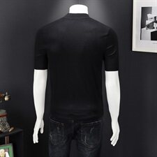 2021秋冬新款男士半高领短袖毛衣QT711-1005-P75大货假模偏大，男装针织衫/毛衣，钱塘6066（原711）