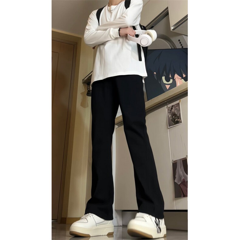 美式ins高街暗黑小众百搭喇叭裤休闲白色牛仔裤K2305-P55，男装牛仔裤，电商A062