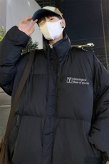 港风夜景字母印花白鸭绒保暖立领羽绒服A247-YR82113特批175控258，男装羽绒服，电商A247