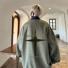 抖音供货、重磅显瘦卫衣冬圆领宽松D223A-LPRYL2307-特p40，男装卫衣，电商019-1