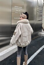 大狐狸毛领拉绒派克服，其它，春霓公主