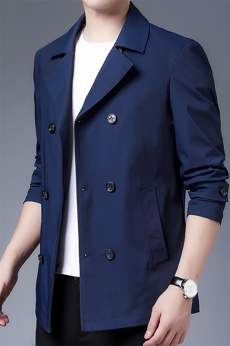 A6629906新款男士西服外套双排扣风衣商务男装P198,男装西服,电商B360