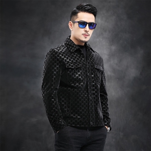 Y-HH1819男式2023秋季新款翻领绵羊皮衣男夹克P470图片
