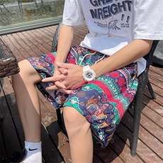 潮牌四季短裤男亚翰速干运动裤春夏秋印花沙滩裤DK123，男装牛仔裤，星座1116A-1（原606A）