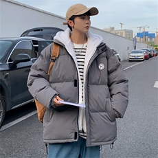 假两件棉服加绒棉衣男士秋冬季2024新款棉袄情侣保暖羽绒棉衣外套，男装棉衣，电商A409-1