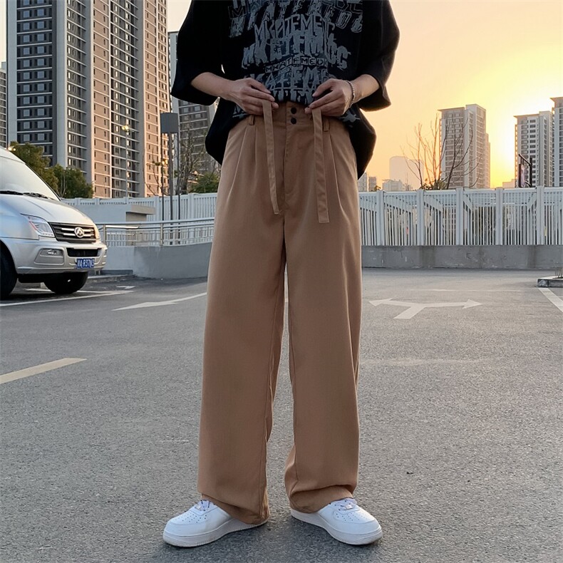 西裤男夏季薄款直筒宽松休闲裤韩版阔腿西裤抽绳长裤K3387-P35,男装休闲裤,星座512-2