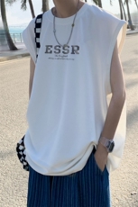 量大优可提供视频2024夏美式无袖背心HD019-1-BX24258-P18，男装背心/马甲，电商019-1