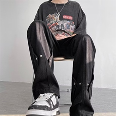 青春流行ins男直筒水洗牛仔裤P58，男装牛仔裤，星座1116-2
