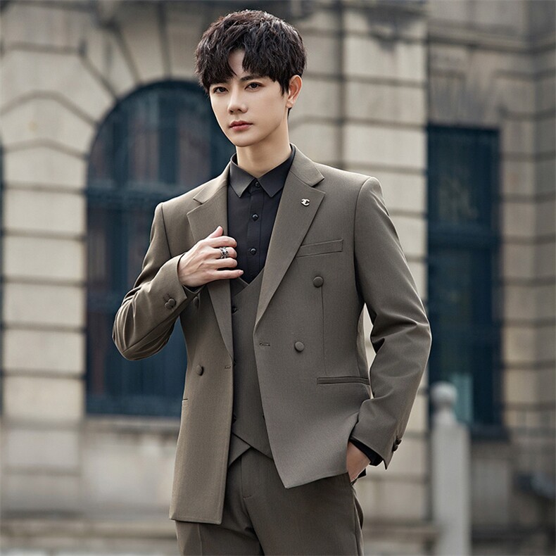2025春秋男商务正装礼服西服时尚休闲西装两件套A355-XF9001-P240图片