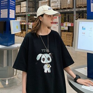 ！2021夏新款纯棉体恤潮流短袖T恤男女中性风半袖T2110特P20图片