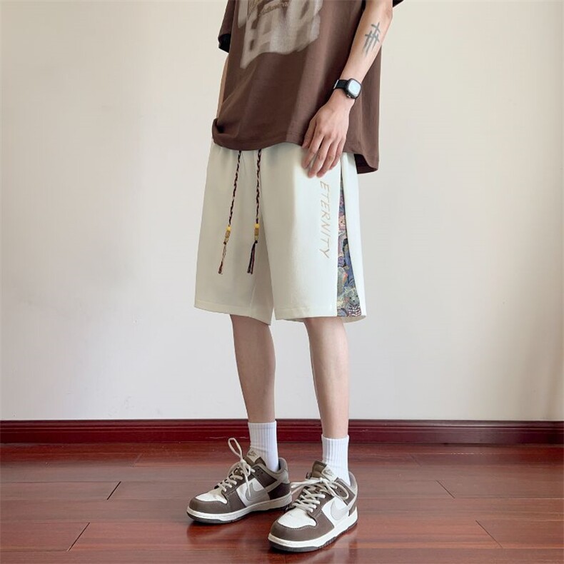 K9127-P30夏季设计感潮宽松休闲五分裤短裤,男装牛仔裤,星座109