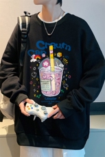 S6332-P28秋季圆领卫衣男大码韩版宽松长袖外套，男装卫衣，电商A040