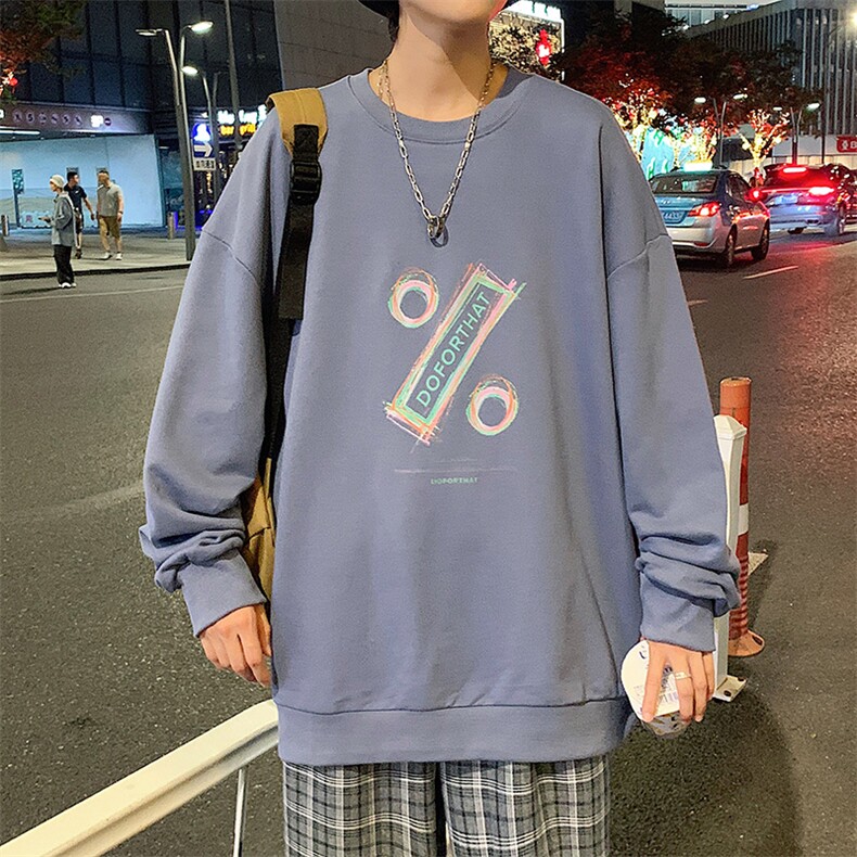 S6171-P28加绒款-P33秋季圆领卫衣男大码韩版宽松长袖外套,男装卫衣,电商A040