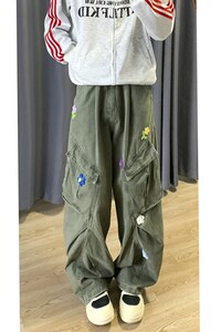 美式高街小众休闲裤男 个性工装百搭宽松长裤子K1428/P75图片