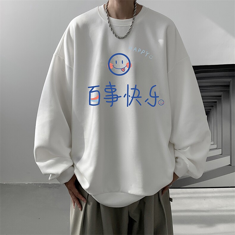 麂皮绒卫衣男大码重磅长袖t恤男JW81183-P35加绒款P45,男装卫衣,电商A040