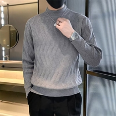 半高领毛衣男秋冬季厚款宽松保暖中领打底毛线衣针织衫男M828，男装针织衫/毛衣，星座1116A-2（原606A-1）