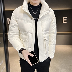 冬季短款立领羽绒服男日系面包服保暖外套Y902，男装棉衣，电商A239