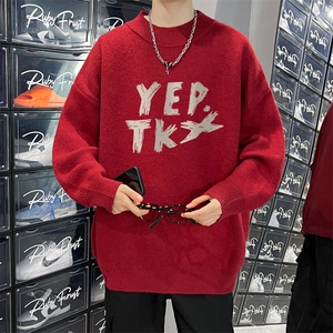 高质量！秋冬季半高领毛衣男士加绒加厚线衣男针织衫男MY146-P45图片