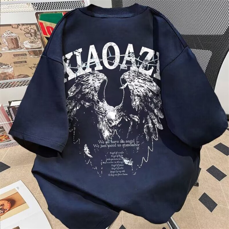 1506/QB15920/P23短袖t恤男潮牌夏季宽松网红潮流ins简约印花上衣，男装T恤，星座1506