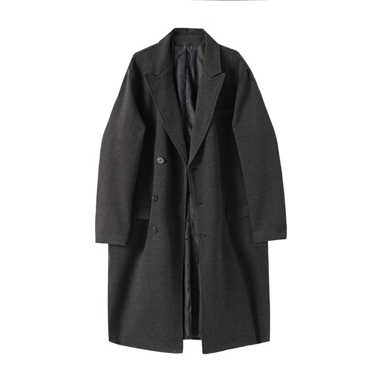 1506-1/DW171/P94冬款毛呢大衣男冬季长款过膝宽松韩版高级感，男装毛呢大衣，星座1506-1