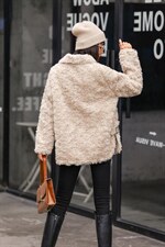 口袋拼貂毛，其它，E品