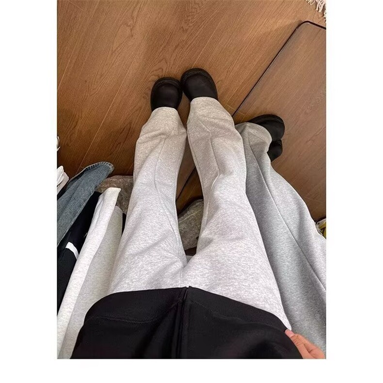 秋季cleanfit微喇卫裤男潮牌休闲百搭直筒灰色运动痞帅长裤子,男装休闲裤,四季星座505