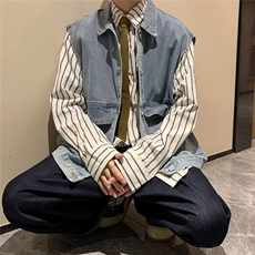 男夏季百搭潮流时尚背心牛仔马甲QW18P45，男装背心/马甲，星座1116-2