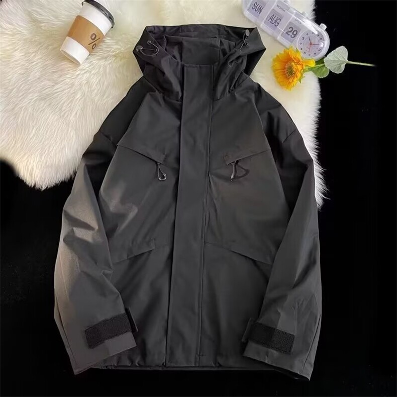 2025秋冬新款冲锋衣外套男士宽松休闲百搭夹克早秋男装W6834-P62，男装夹克，星座412-3