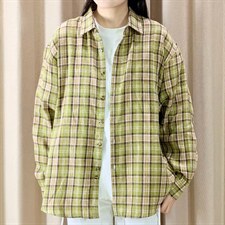 春季新款（跨境电商）格子男女情侣款潮流宽松格纹衬衣，男装衬衫，星座1107-1