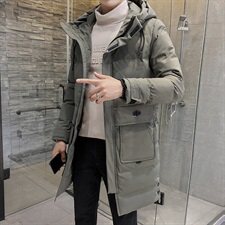 2021新款棉衣男中长款加厚冬季外套男士帅气羽绒棉衣服DS271T，男装棉衣，电商A102