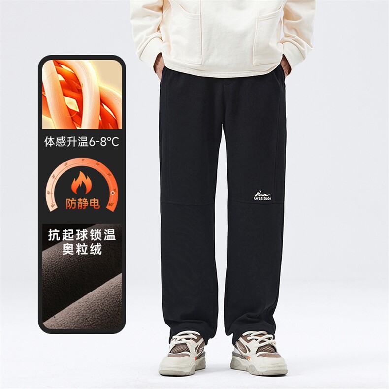 A178-1DY588AP75奥粒绒秋冬季美式休闲针织卫裤,男装休闲裤,电商A178-1