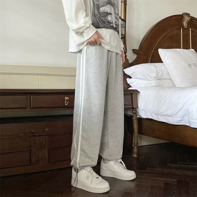 218-1-P35-KZ104-新款时尚休闲侧边线条宽松裤,男装休闲裤,四季星座218-1
