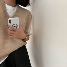 2025百搭v领马甲针织衫时尚潮流简约，女装针织衫/毛衣，雪真羊绒