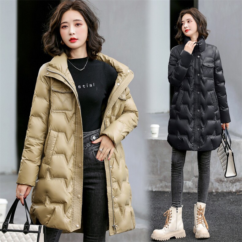 2022冬装新款羽绒服女时尚韩版休闲立领保暖外套,女装羽绒服,铭街依杨