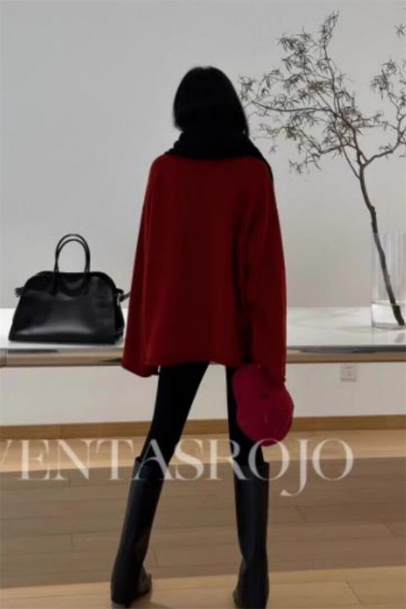 秋冬季新款舒适时尚百搭圆领中长款羊毛衫,女装羊毛衫,莺澜羊绒